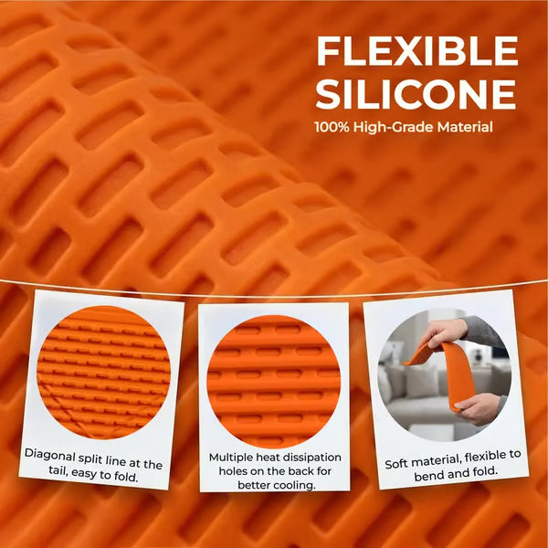 💻📱Supporto flessibile in silicone per telefono con base in alluminio | Supporto pieghevole e portatile, indispensabile per i viaggi: supporto pieghevole per cellulari e smartphone