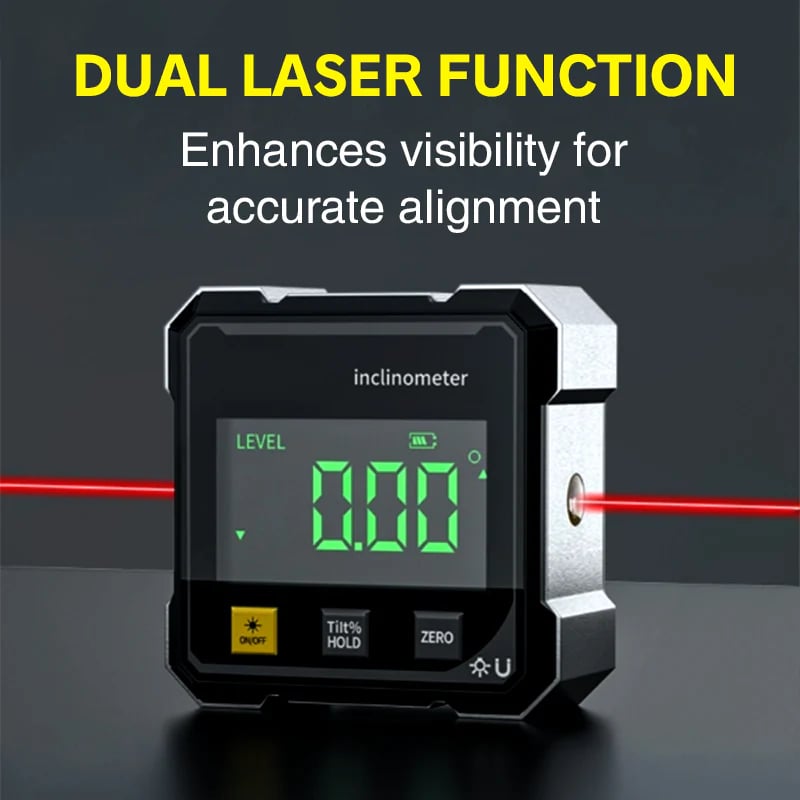 Misuratore angolare digitale magnetico a 4 lati con laser