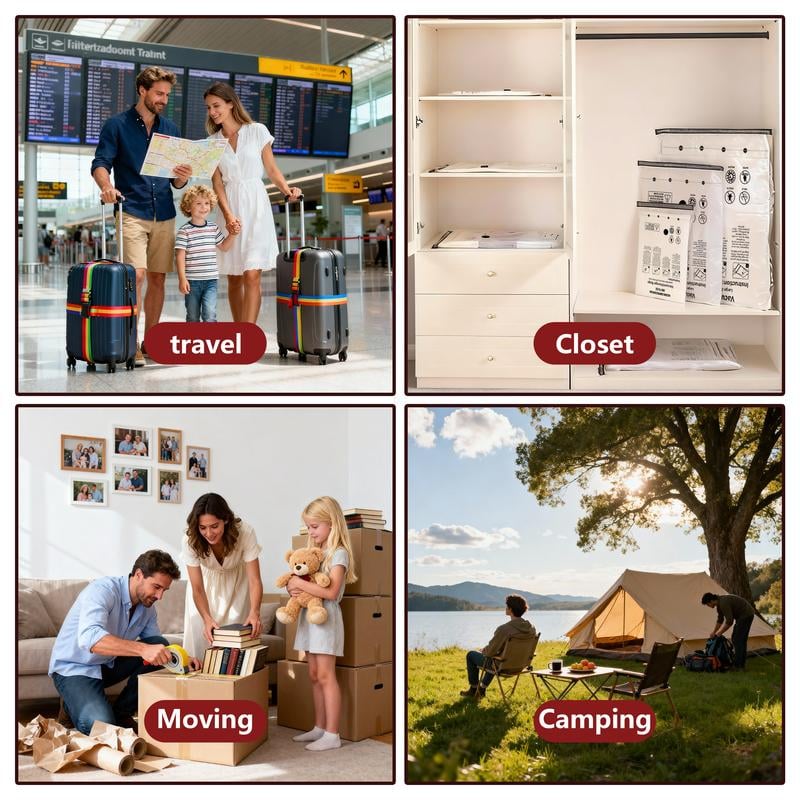🔥 ULTIMO GIORNO 49% DI SCONTO - Set di sacchetti sottovuoto da viaggio senza fili