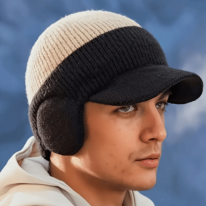 Cappello invernale con paraorecchie lavorato a maglia - Massima protezione dal freddo e stile🧢
