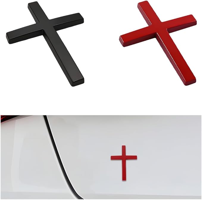 Acquistane uno e ricevi uno gratis!✝️ Adesivi con croce metallica di Gesù Cristo