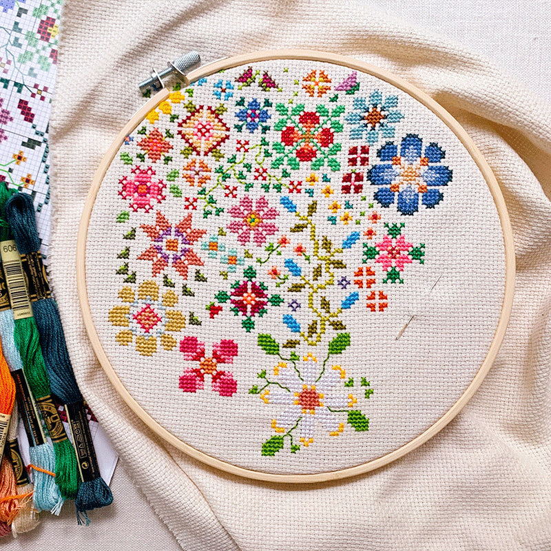 🔥 Vendita flash 49% di sconto - 🌸 Kit per ricamo a punto croce “Un fiore al giorno
