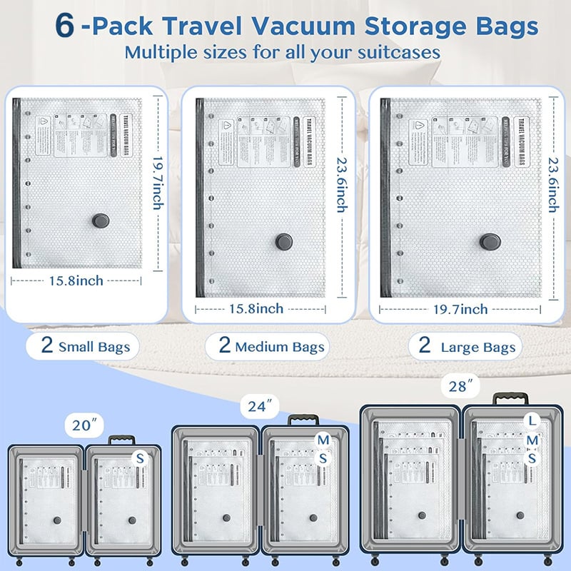 🔥 ULTIMO GIORNO 49% DI SCONTO - Set di sacchetti sottovuoto da viaggio senza fili