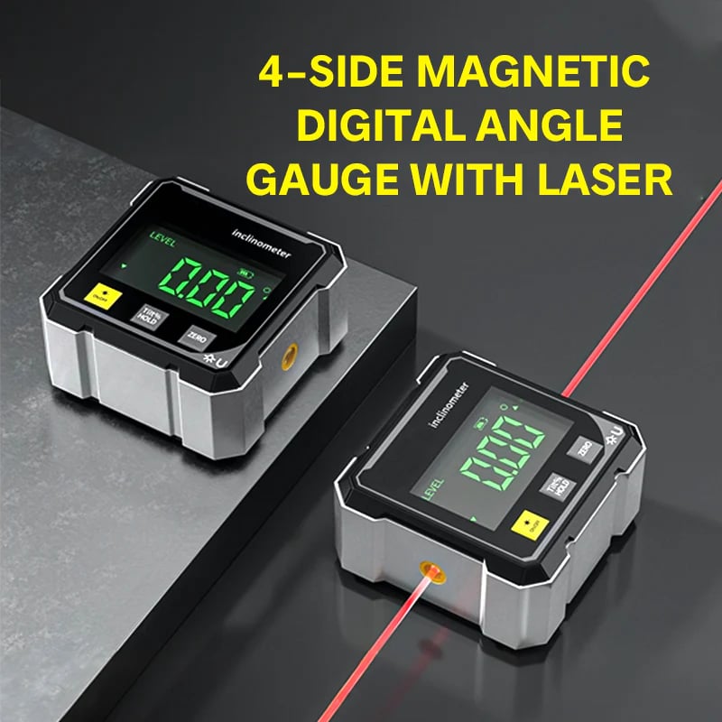 Misuratore angolare digitale magnetico a 4 lati con laser