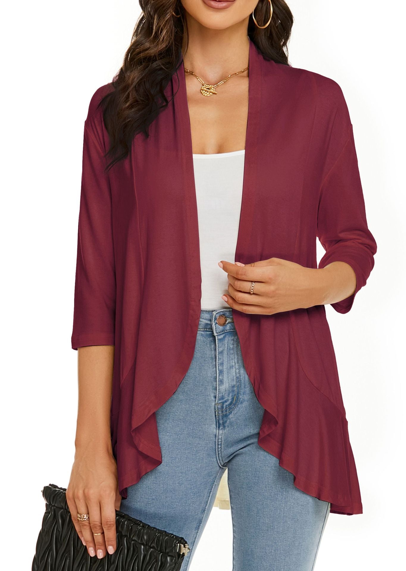 Cardigan donna casual e leggeri aperti sul davanti