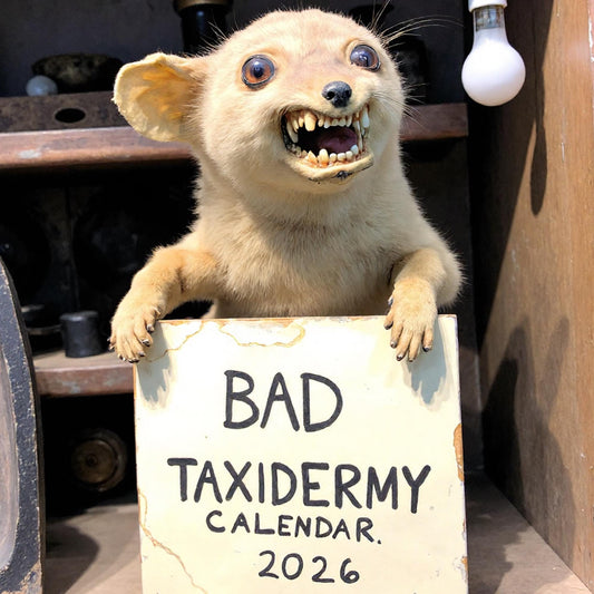 Calendario da parete 2026 Bad Taxidermy – Tassidermia bizzarra, disgustosa e esilarante🔥Saldi natalizi 49% di sconto🎄