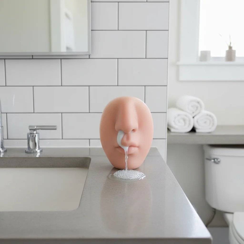 Dispenser per sapone da parete a forma di naso realistico