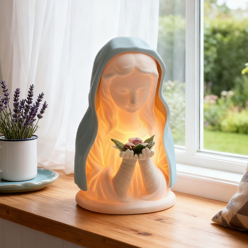 Lampada da notte per la preghiera alla Vergine Maria