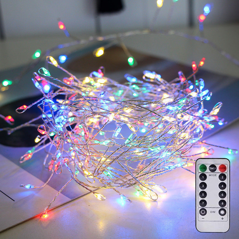 Filetto luminoso con petardi in filo di rame