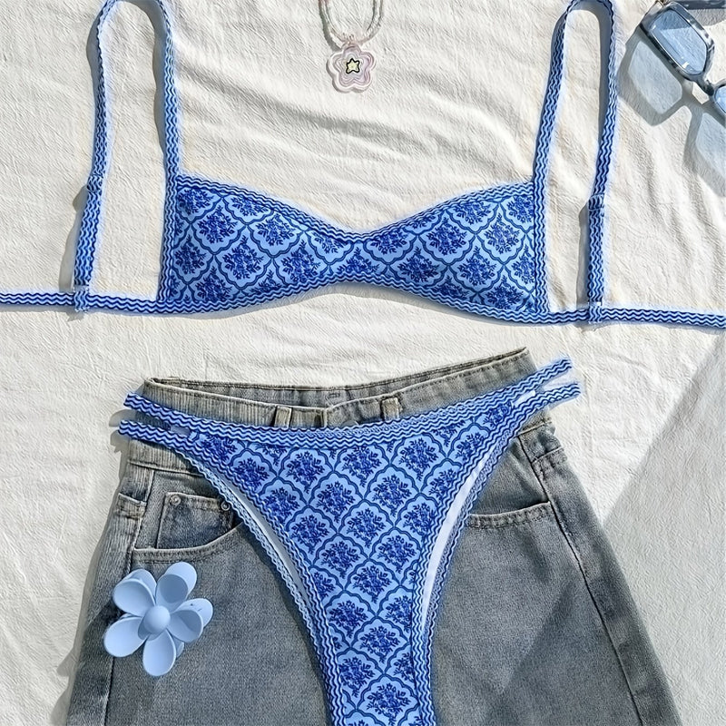 Costume da bagno a due pezzi stampato