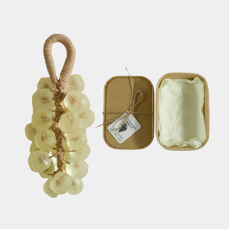Sapone originale fatto a mano con cristalli di uva, detergente delicato per il viso (confezione singola: 25 pezzi)