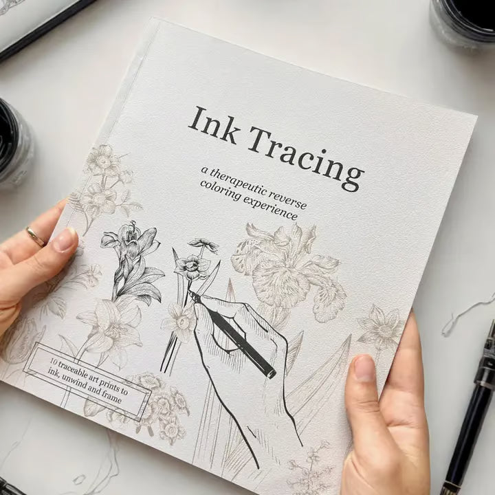 🔥Ultimo giorno 49% DI SCONTO - ✍️Adatto ai principianti💕Tracciatura con inchiostro: un'esperienza terapeutica di colorazione al contrario (📚Edizione Premium | Carta spessa | Pagine facili da strappare e pronte per essere incorniciate)