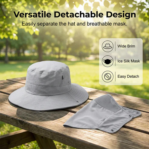 ☀️ Cappellino da pesca traspirante con visiera rimovibile