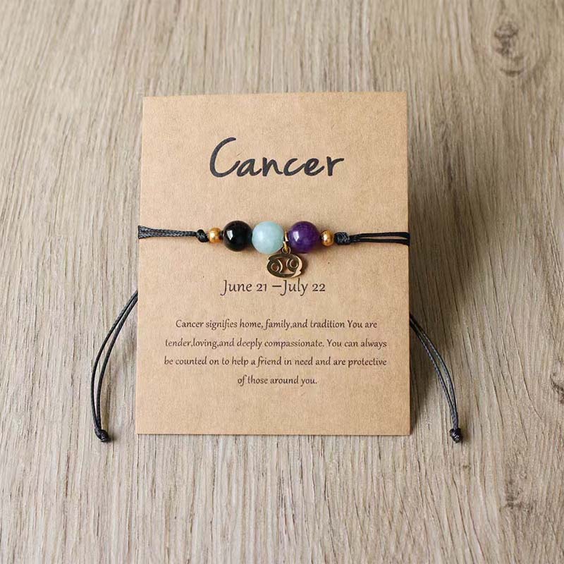 Bracciale intrecciato a mano con dodici costellazioni