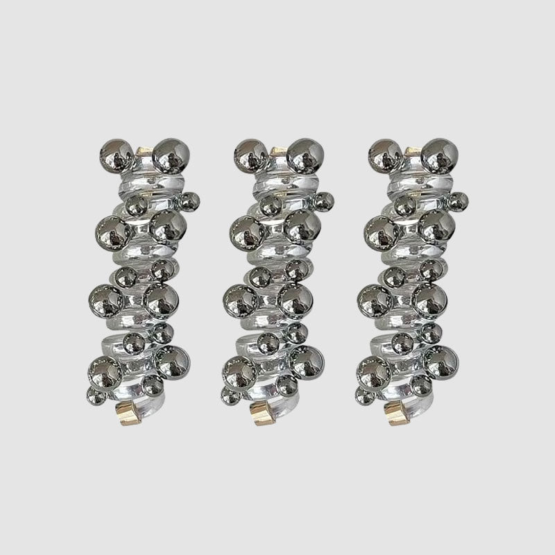 Cravatta per capelli dritta a spirale con perle