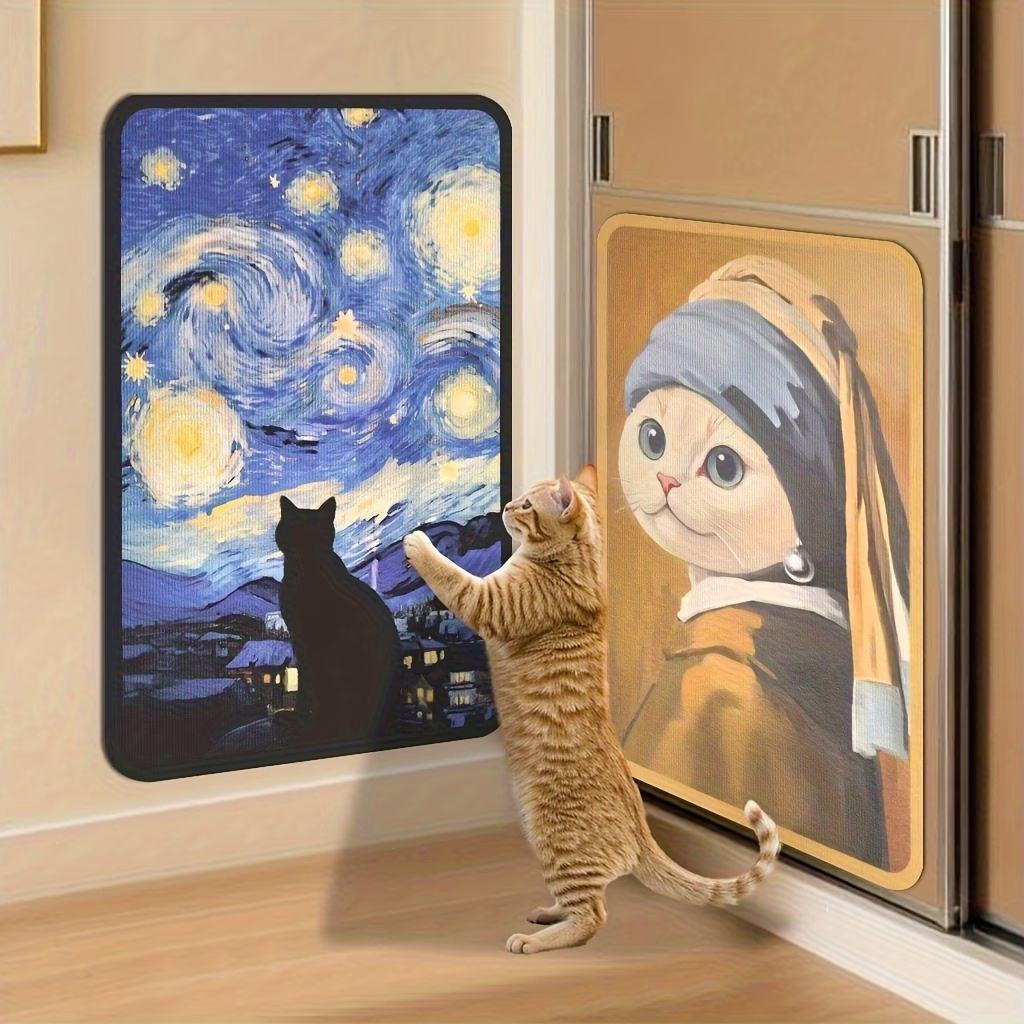 Tappetino artistico da parete per gatti | Tappetino da parete salvaspazio