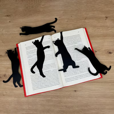🏆Ultimo giorno 49% di sconto🔥😹5 pezzi segnalibri in metallo a forma di gatto