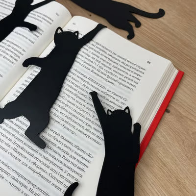 🏆Ultimo giorno 49% di sconto🔥😹5 pezzi segnalibri in metallo a forma di gatto