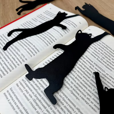 🏆Ultimo giorno 49% di sconto🔥😹5 pezzi segnalibri in metallo a forma di gatto