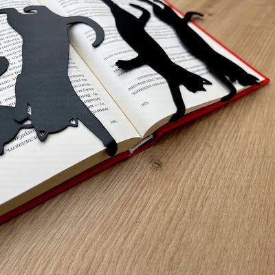 🏆Ultimo giorno 49% di sconto🔥😹5 pezzi segnalibri in metallo a forma di gatto