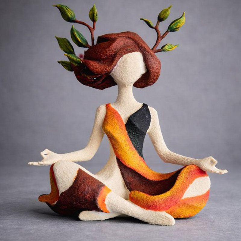 🔥Ultimo giorno: 50% di sconto🌿 Scultura unica della Dea della Natura meditativa
