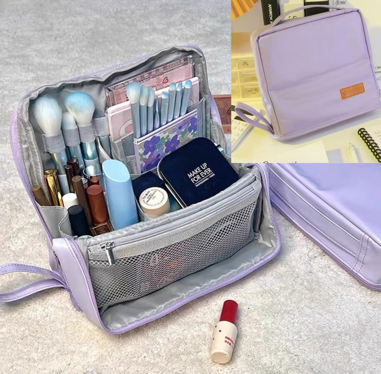 Borsa cosmetica verticale – Portatile, grande capienza