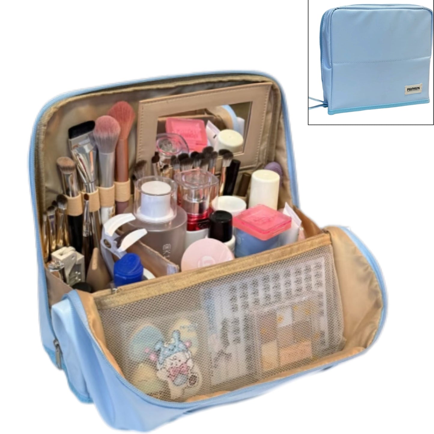 Borsa cosmetica verticale – Portatile, grande capienza