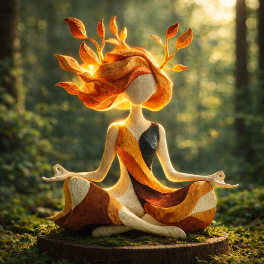🔥Ultimo giorno: 50% di sconto🌿 Scultura unica della Dea della Natura meditativa