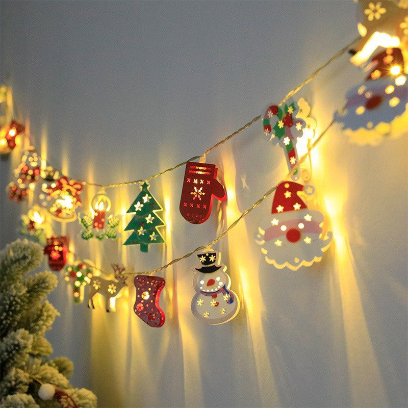 🎄 Catena luminosa decorativa natalizia a LED in ferro