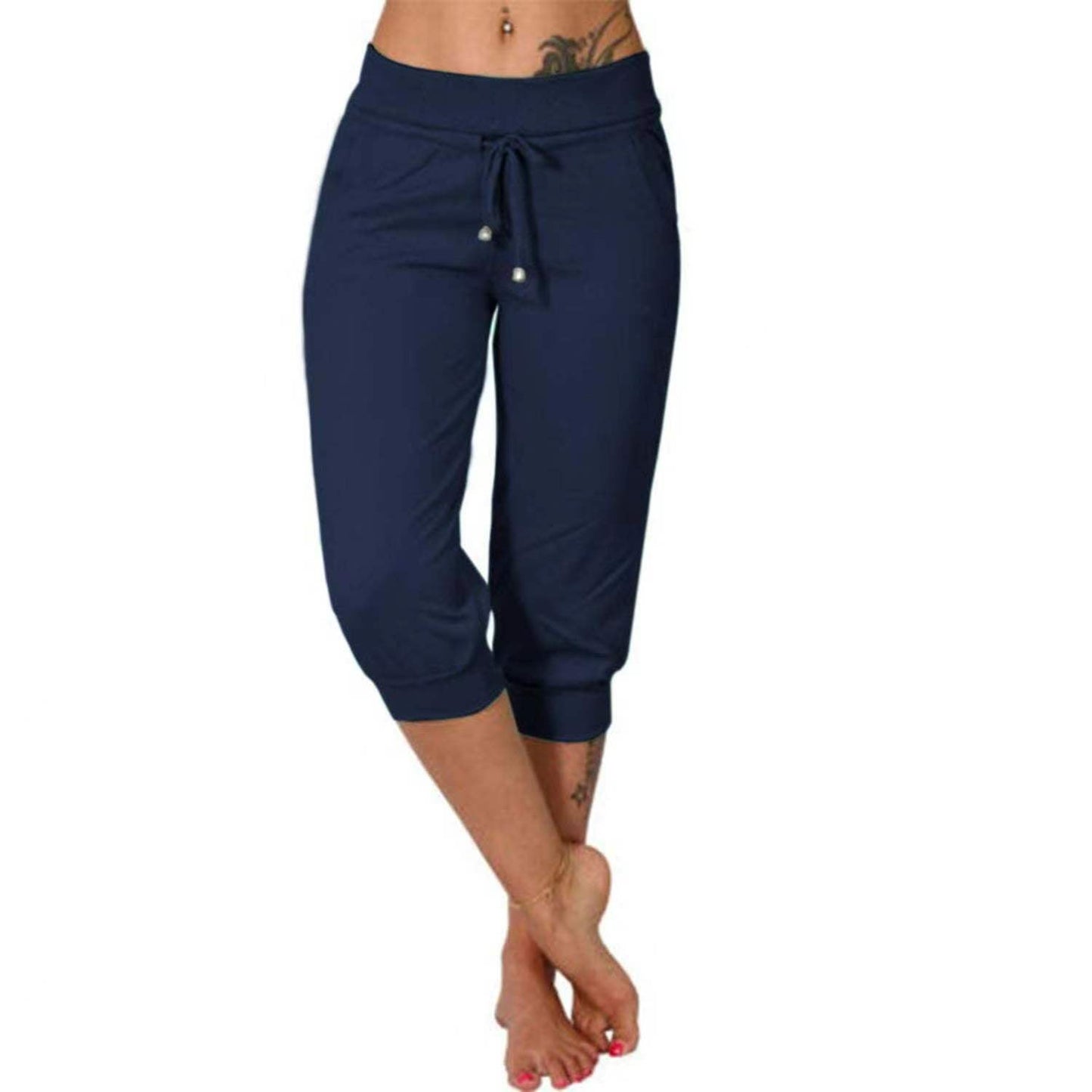 Pantaloni della tuta corti con coulisse in vita, ideali per il relax