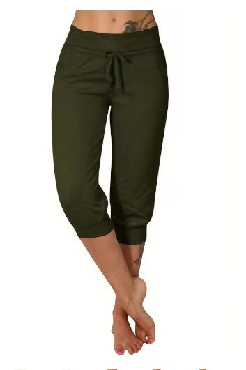 Pantaloni della tuta corti con coulisse in vita, ideali per il relax