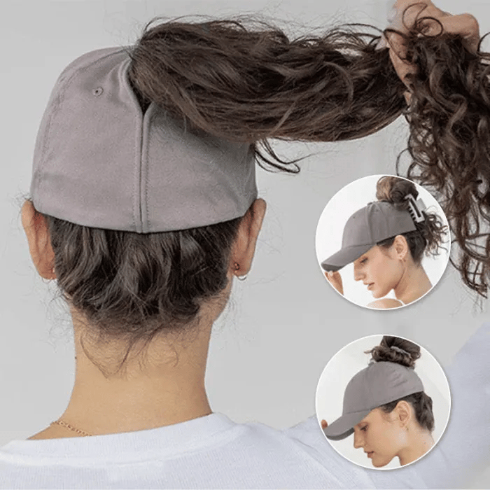 Cappellino da baseball con coda di cavallo e chiusura magnetica