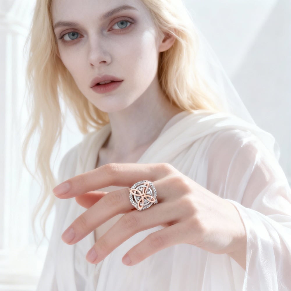 🔮💍Anello protettivo con nodo del ritorno della strega fatto a mano💞Proteggi i tuoi cari