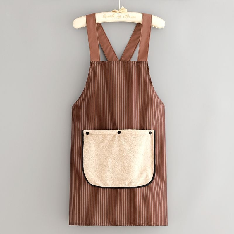 🔥Sconto natalizio anticipato del 49%✨Grembiule con tasche per donna e uomo, design incrociato sul retro con asciugaman