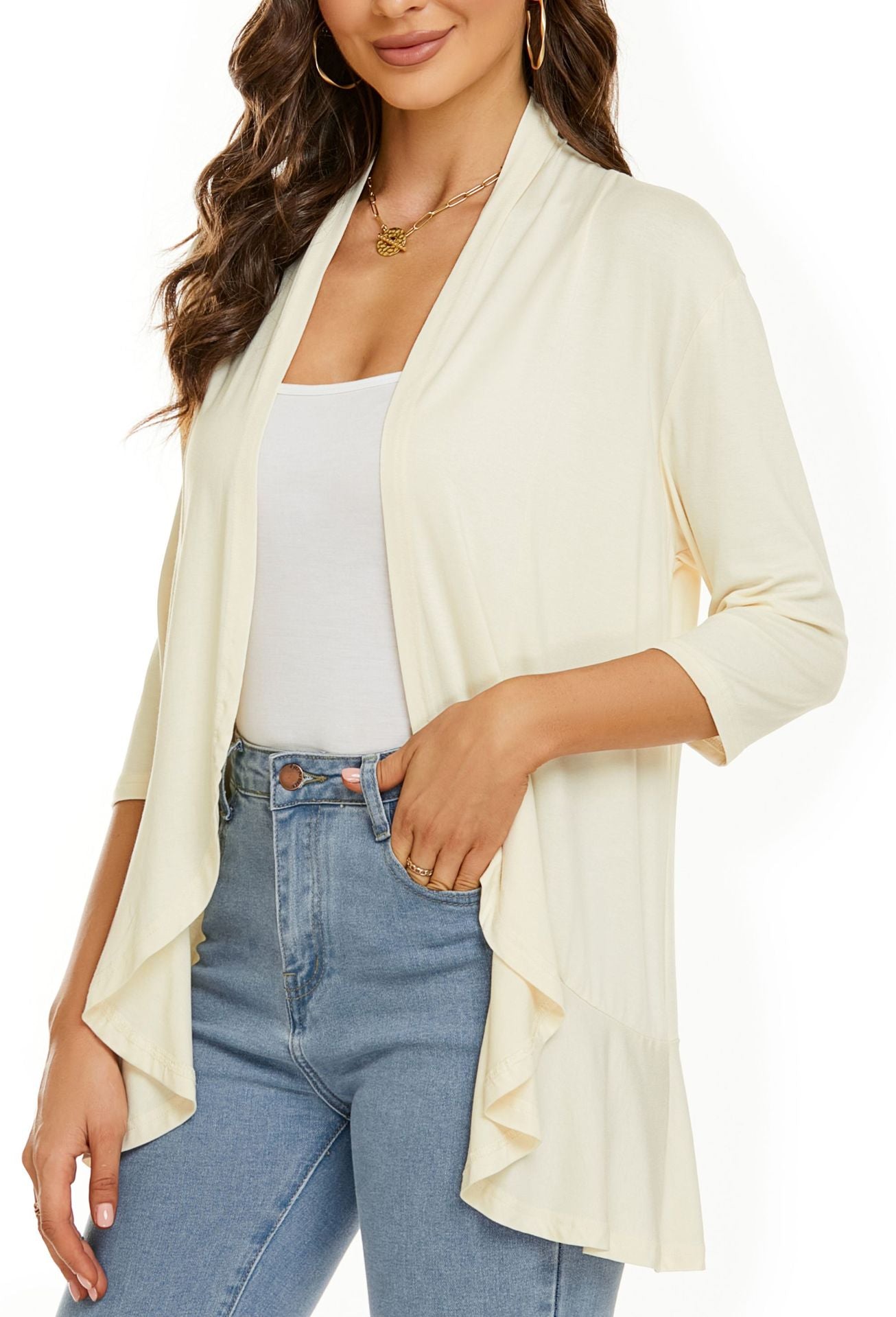 Cardigan donna casual e leggeri aperti sul davanti