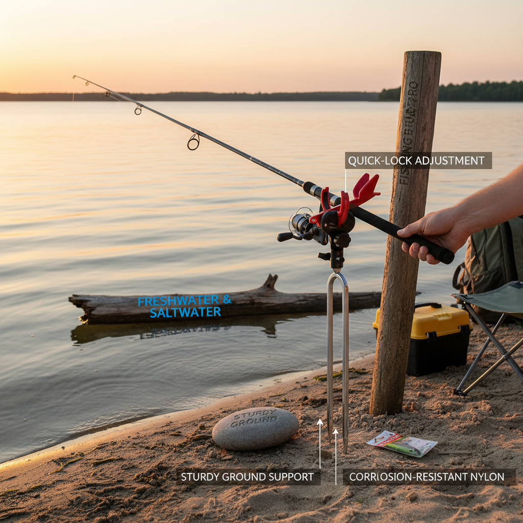 Supporto per torretta da pesca