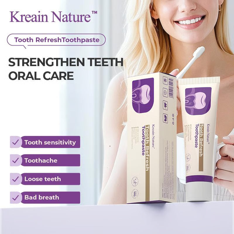 🔥Kreain Nature Dentifricio per l'igiene orale, alito fresco, previene la perdita dei denti, ingredienti naturali, cura delicata