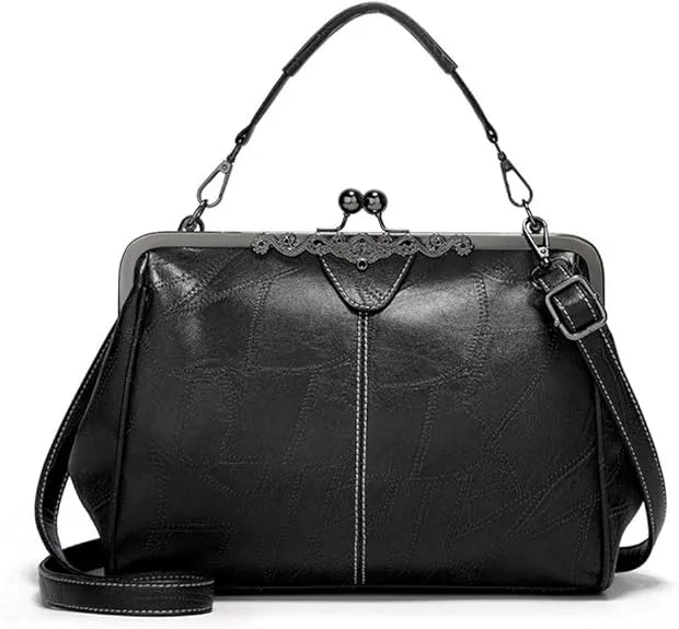 💼Borsa tote da donna in pelle impermeabile con chiusura a scatto “Kiss-Lock” Kattee Elegant 2026