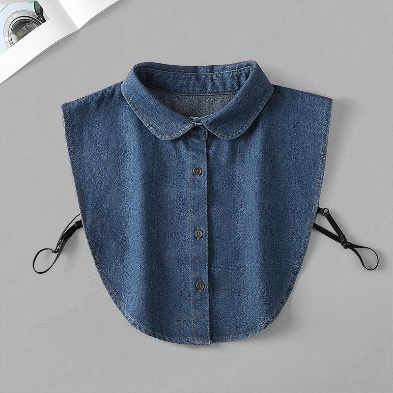 Falso colletto in denim: il capo essenziale per il layering femminile 👕