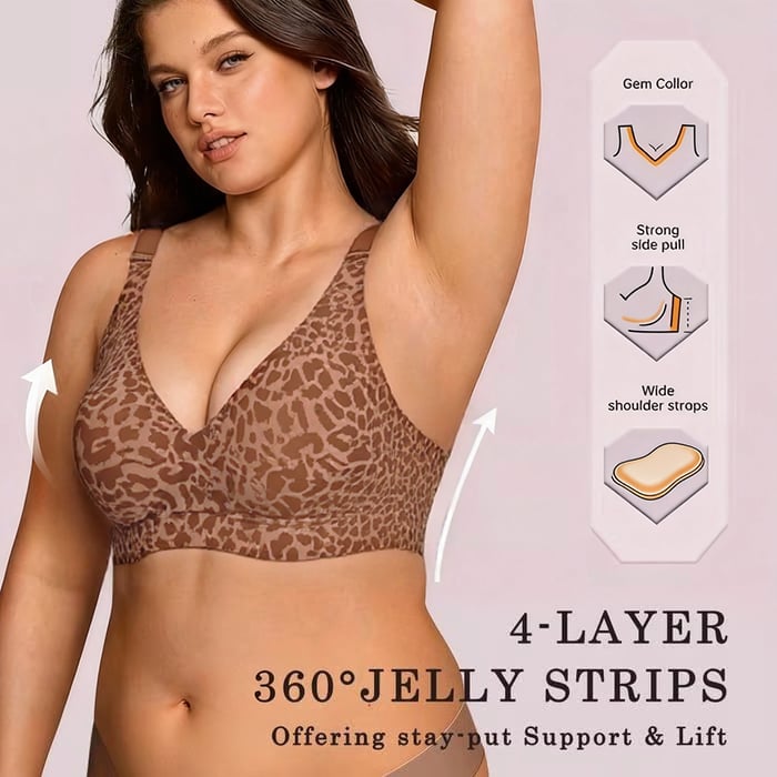 🏆ULTIMO GIORNO DI SALDI 46% DI SCONTO 🔥Reggiseno modellante super rassodante con stampa leopardata | Reggiseni senza ferretto da donna 👍Niente più seno cadent
