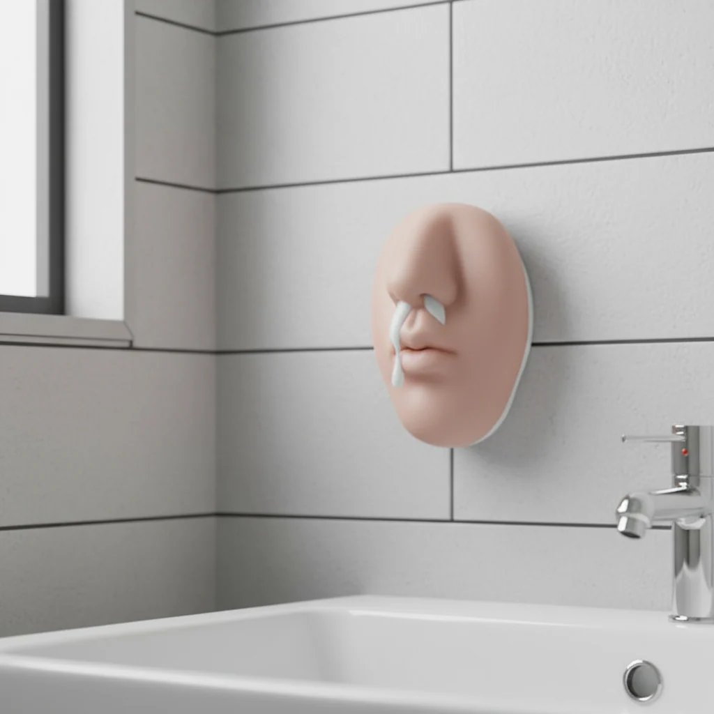 Dispenser per sapone da parete a forma di naso realistico
