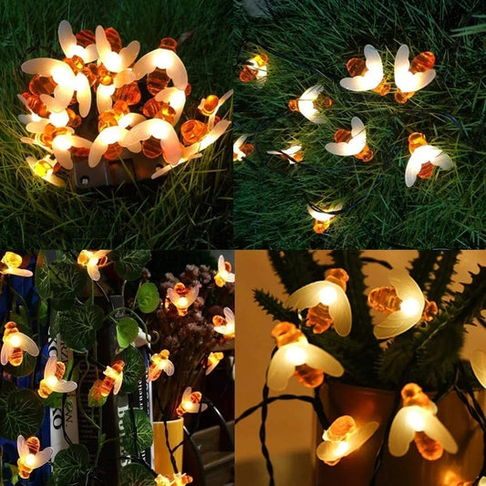 🐝Catene luminose a LED alimentate da pannelli solari