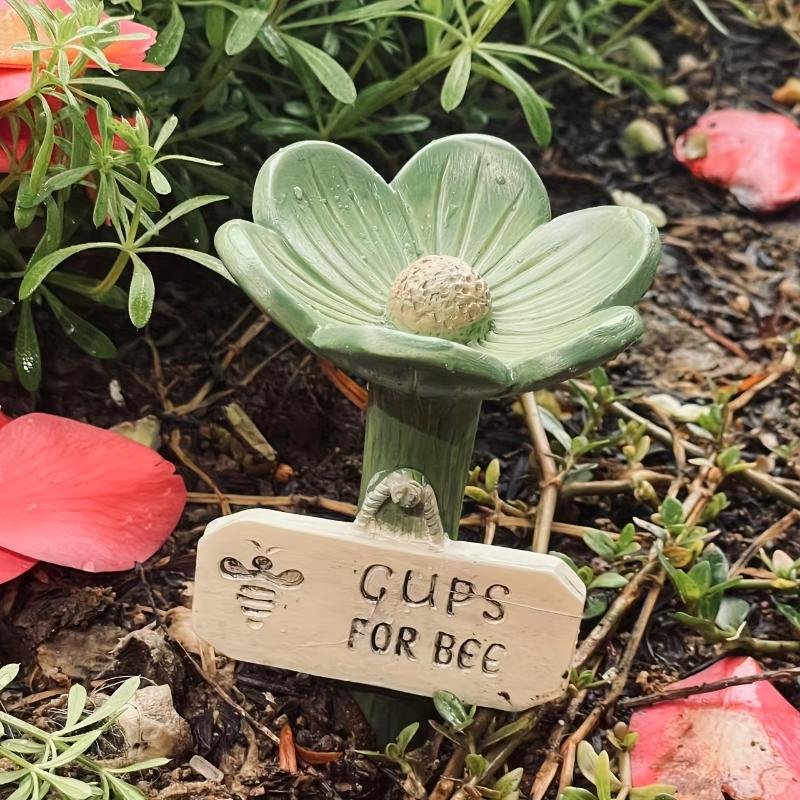 Stazione di irrigazione per api in ceramica a forma di fiore