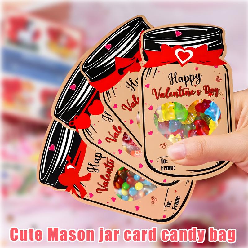 💖 Biglietti di San Valentino per bambini –  Biglietti regalo di San Valentino in barattolo di vetro 💖