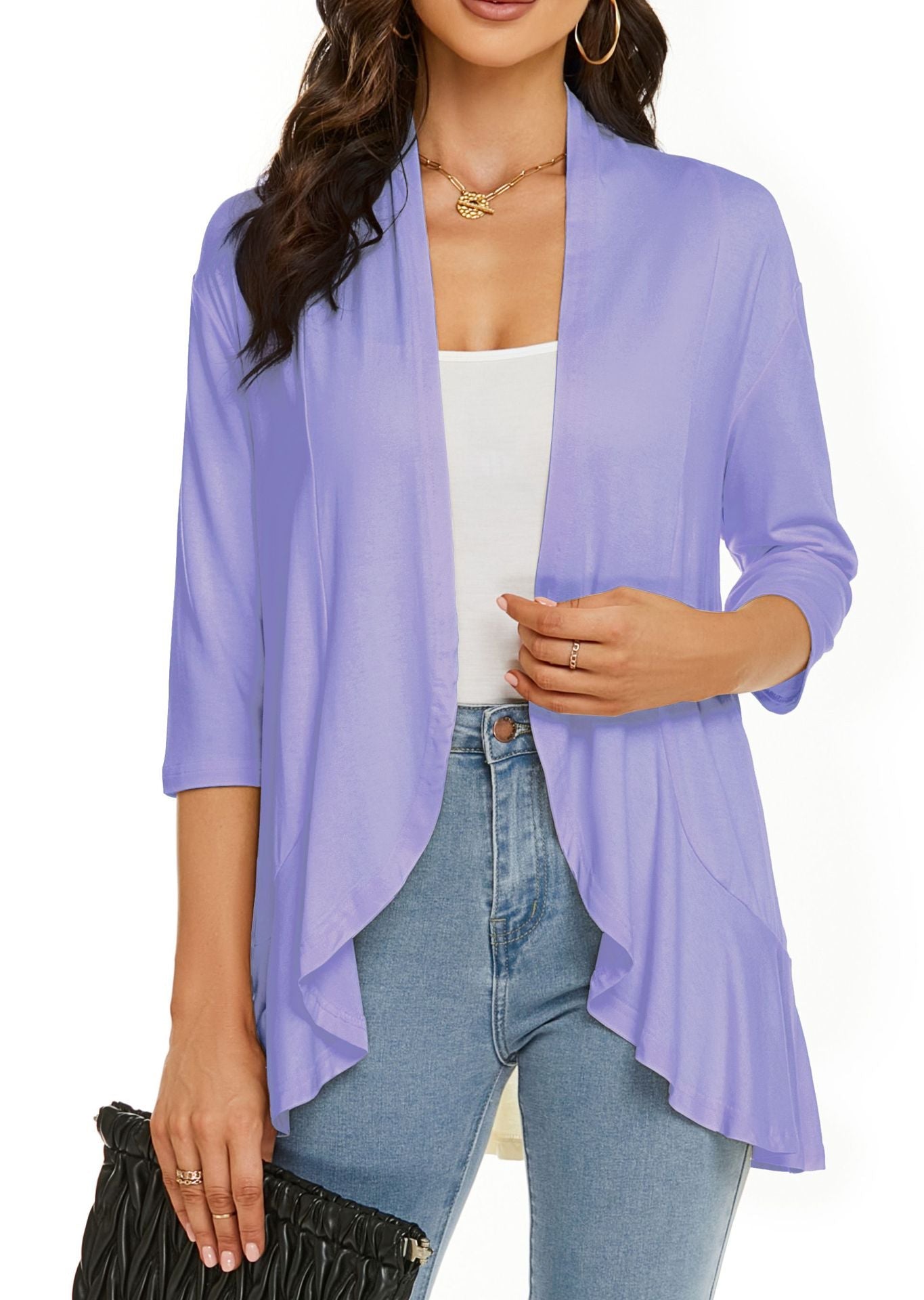Cardigan donna casual e leggeri aperti sul davanti