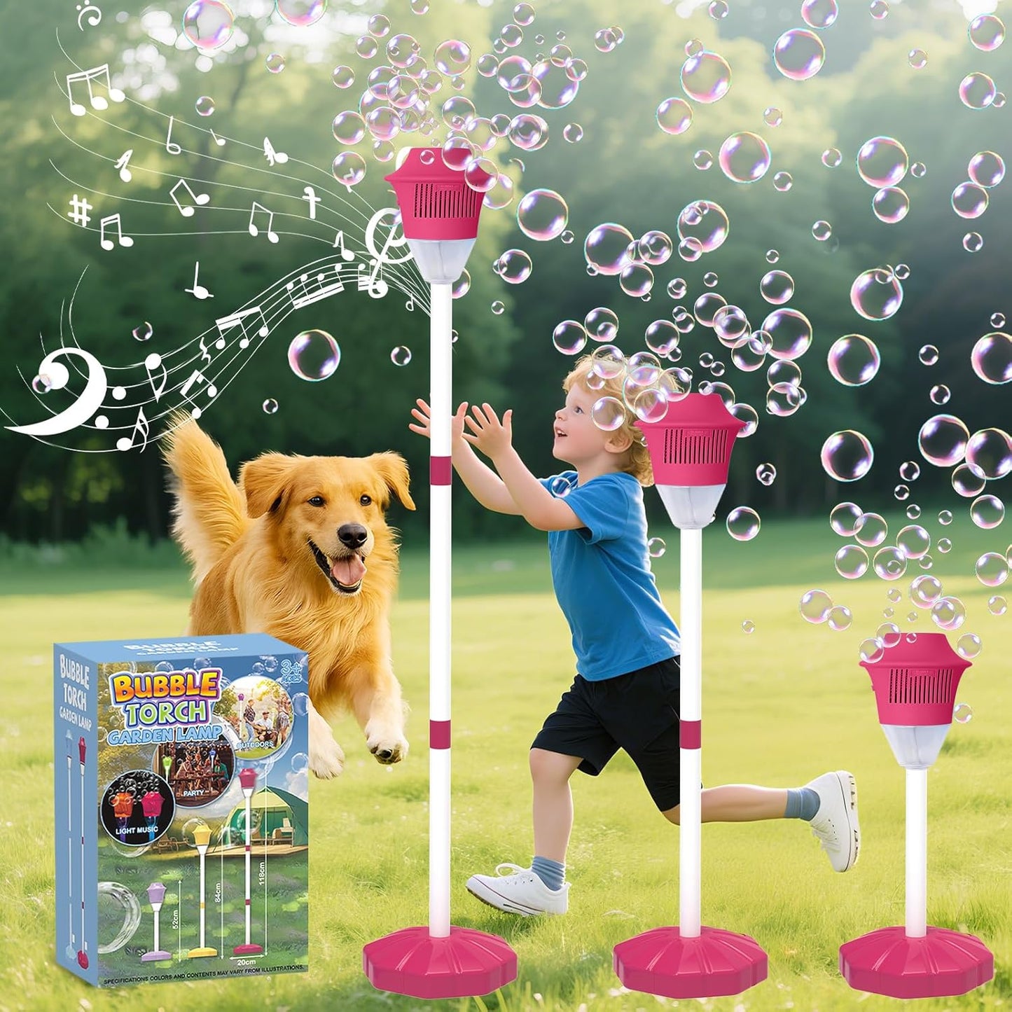 Macchina automatica per bolle in posizione verticale — Crea all'istante una pioggia di bolle da sogno! ✨