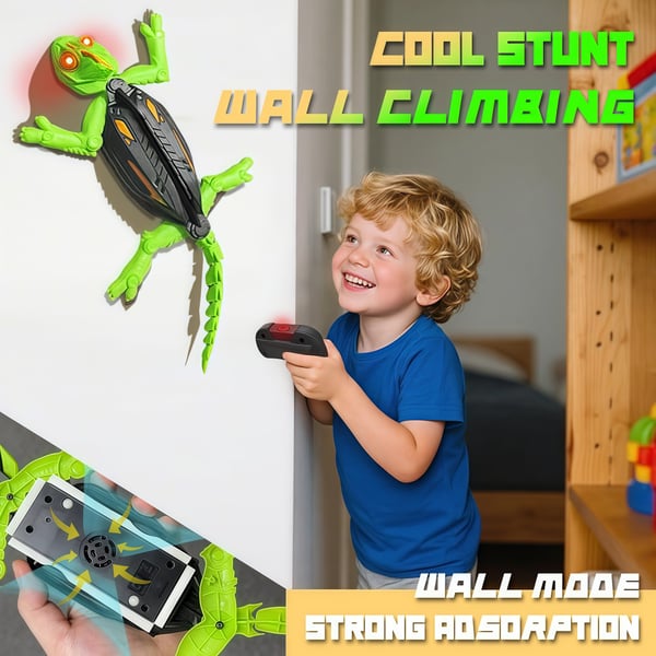 Giocattolo telecomandato a infrarossi a forma di geco che si arrampica sui muri con luci 🦎✨