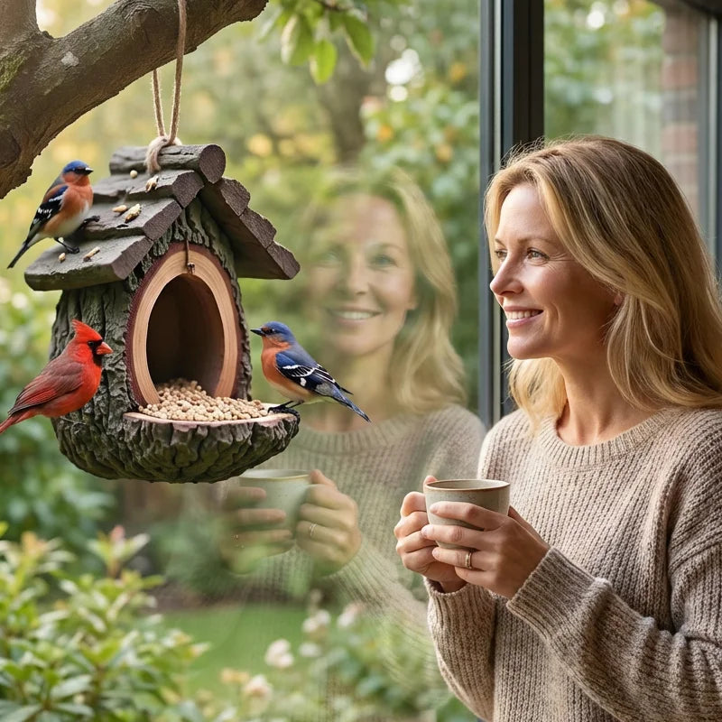 Mangiatoia per uccelli da esterno per decorare il giardino