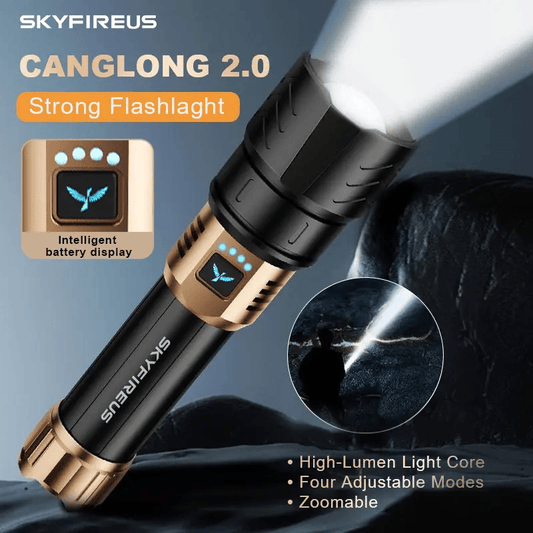 1097 torcia elettrica potente luce ultra brillante per esterni campeggio casa lunga portata portatile illuminazione ultra resistente