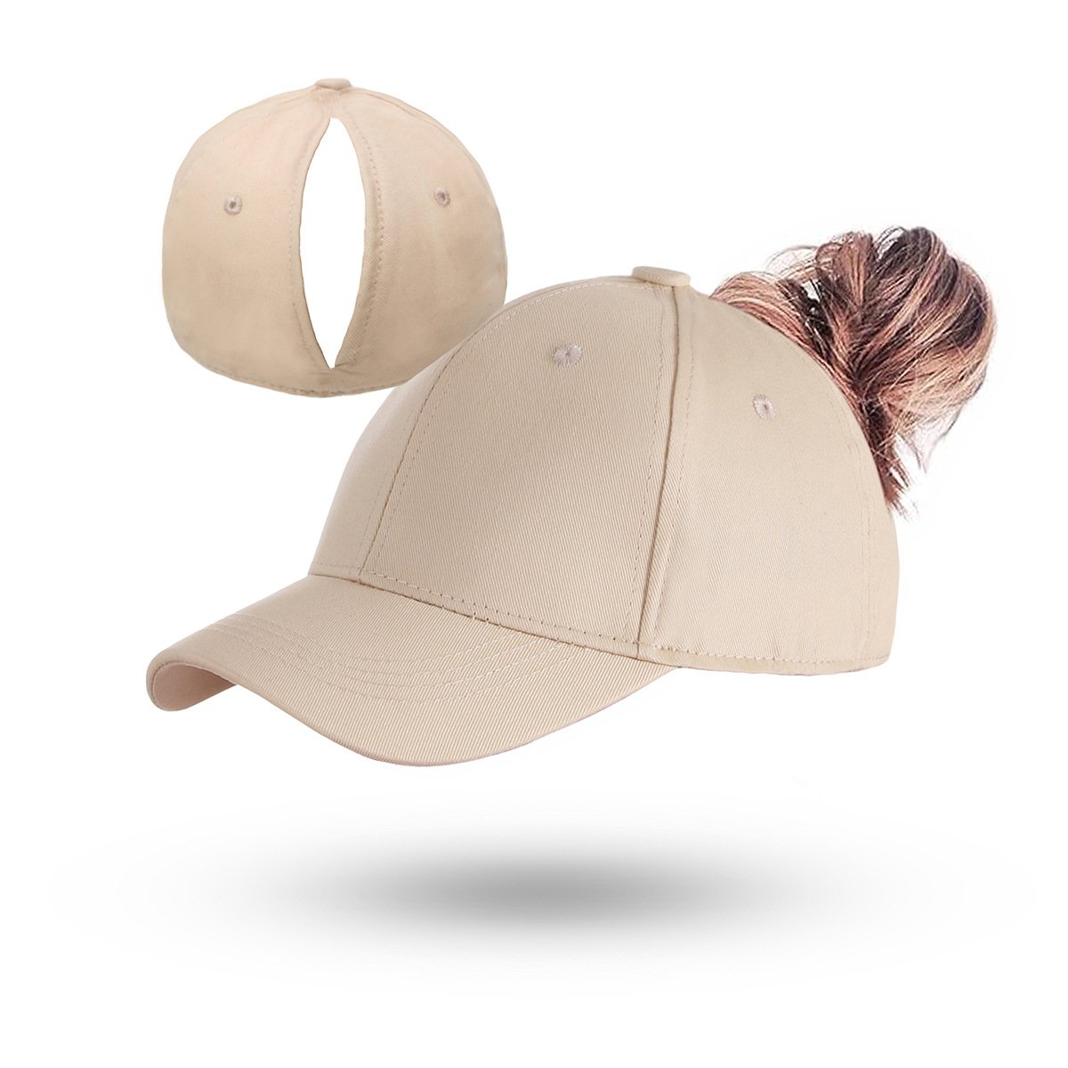 Cappellino da baseball con coda di cavallo e chiusura magnetica
